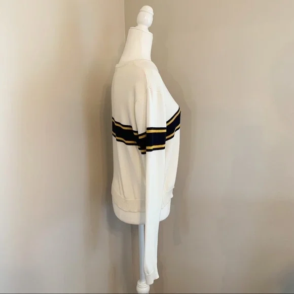 SOLD! Brandy Melville Women’s One Size White Los Angeles Knit Collegiate Sweater - Picture 4 of 8